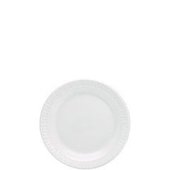 Mediumweight Foam Dinnerware, Plate, 6" dia, White, 125/Pack