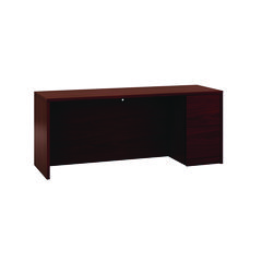 10500 Series Full-Height Right Pedestal Credenza, 72w x 24d x 29.5h, Mahogany