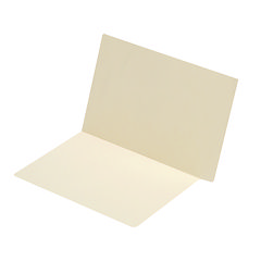 Compact End Tab File Folder, Straight Tabs, 0.75" Expansion, Manila, 100/Box