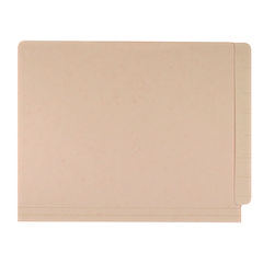 Economy End Tab File Folder, Straight Tabs, Letter Size, 0.75" Expansion, Manila, 100/Box