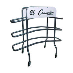 3-Tier Pro Basketball Rack, Metal, 220 lb Capacity, 8 x 60 x 48, Silver