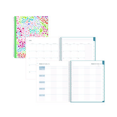 Ditsy Dapple Light CYO Cover Weekly/Monthly Lesson Planner, 2024-2025, Nine Classes, Multicolor Cover, (144) 11 x 8.5 Pages