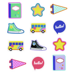 Assorted Colorful Cut-Outs, 36-Piece Set, We Stick Together: Hello School, 6" x 6", Multicolor