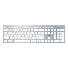 AKB-730UW Keyboard, Silver/White