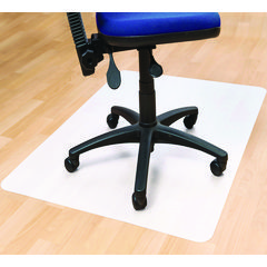 Cleartex Polypropylene Anti-Slip Foldable Chair Mat for Hard Floors, 35" w x 46" l, Translucent