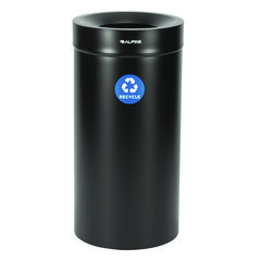 27 Gallon Stainless Steel Recycling Can, Black