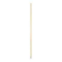 Metal Tip Threaded Hardwood Broom Handle, 0.94" dia x 60", Natural