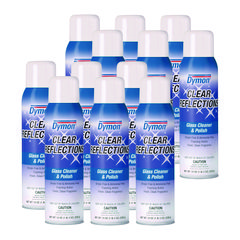 Clear Reflections Mirror and Glass Cleaner, 20 oz Aerosol Spray, 12/Carton