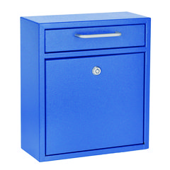 Medium Ultimate Wall Mounted Mail Box, 10.4 x 4.5 x 12, Blue