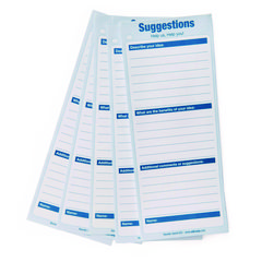 Suggestion Cards, 8.5 x 4, White, 50/Pack