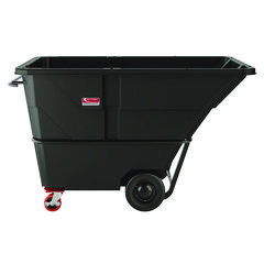 2 cu yd Heavy Duty Tilt Truck, Forkliftable Frame, 2,300 lb Capacity, Black/Red