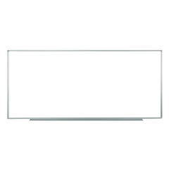 Wall-Mounted Magnetic Whiteboard, 96" x 40", White Surface, Silver Aluminum Frame