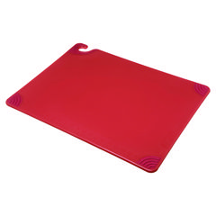 Saf-T-Grip Cutting Board, Plastic, 24 x 18, x 0.5, Red