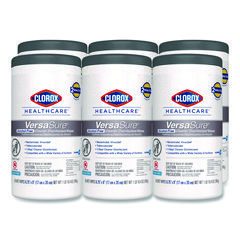 VersaSure Cleaner Disinfectant Wipes, 1-Ply, 6.75 x 8, Fragranced, White, 85/Canister, 6 Canisters/Carton