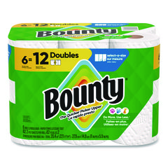 Select-a-Size Kitchen Roll Paper Towels, 2-Ply, 6 x 11, White, 82 Sheets/Double Roll, 6 Rolls/Carton