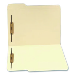 Heavy-Duty Top Tab Fastener Folders, 1/3-Cut Tab: Assorted, Expands 0.75", 2 Fasteners, Letter Size, Manila, 50/Box