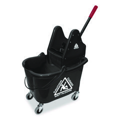 Premier Downpress Mop Bucket and Wringer, 35 qt, Black