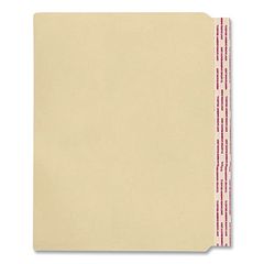 Standard Side-Flap Classification Folder Dividers, Fasteners, Letter Size, Manila, 100/Box