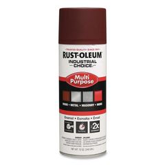 Industrial Choice 1600 System Multi-Purpose Enamel Spray Paint, Flat Red, 12 oz Aerosol Can, 6/Carton