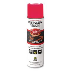 Industrial Choice M1600 System Solvent-Based Precision Line Marking Paint, Flat Fluorescent Pink, 17 oz Aerosol Can,12/Carton