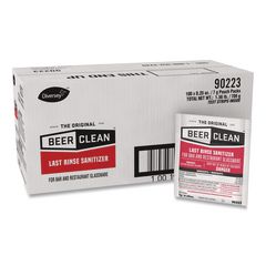 Beer Clean Last Rinse Glass Sanitizer, Powder, 0.25 oz Pack, 100/Carton