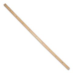Wooden Meter Stick, Standard/Metric, 39.5", Clear Lacquer Finish, 12/Box