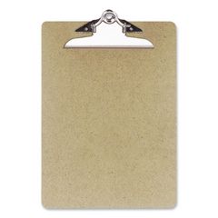 Recycled Hardboard Clipboard, 1" Clip Capacity, Holds 8.5 x 11 Sheets, Brown
