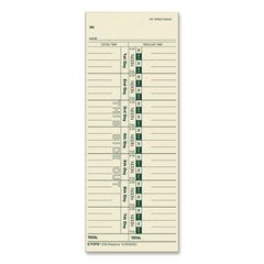 Time Clock Cards, Replacement for 30/1912R/10-800292, One Side, 3.5 x 9, 100/Pack
