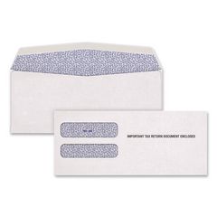 3-Up 1099-NEC Gummed Seal Double-Window Security Tint Envelopes, Commercial Flap, 9 x 3.75, White, 100/Pack