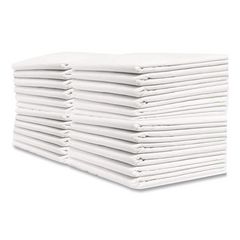 Tissue/Poly Tablecovers, 82" Diameter, White, 25/Carton
