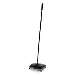 Floor and Carpet Sweeper, 44" Handle, Black/Gray
