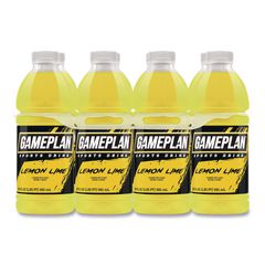 Gameplan Sports Drink, Lemon Lime, 20 oz Bottle, 24/Carton