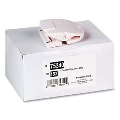 Wall Clips for Fabric Panels, 60 Sheet Capacity, White, 10/Box