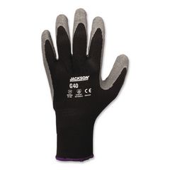 G40 Latex Coated Gloves, EN388: 2142, 10.63" Long, XX-Large, Gray/Black, 12 Pairs
