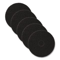 Stripping Pads, 20" Diameter, Black, 5/Carton