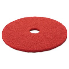 Low-Speed Buffer Floor Pads 5100, 20" Diameter, Red, 5/Carton