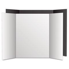 Too Cool Tri-Fold Poster Board, 36 x 48, Black/White, 6/PK