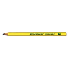 Ticonderoga Beginners Wood Pencil w/o Eraser, #2, Yellow, Dozen