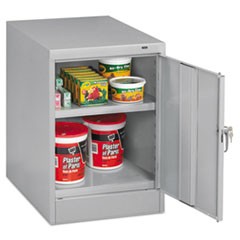 30" High Single Door Cabinet, 19w x 24d x 30h, Light Gray