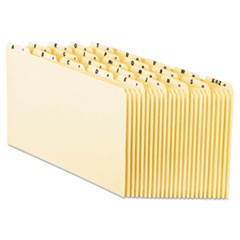 Recycled Top Tab File Guides, Alpha, 1/5 Tab, Manila, Legal, 25/Set