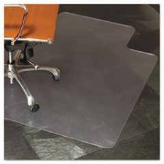 Natural Origins Biobased Chair Mat for Hard Floors, Rectangular with Lip, Straight Edges, 45" x 53", Clear