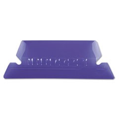 Transparent Colored Tabs For Hanging File Folders, 1/5-Cut, Violet, 2" Wide, 25/Pack