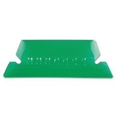 Hanging File Folder Tabs, 1/5 Tab, Two Inch, Green Tab/White Insert, 25/Pack