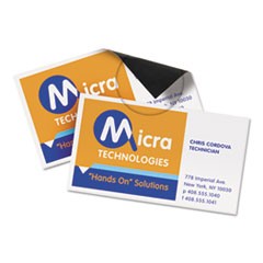 Magnetic Business Cards, 2 x 3 1/2, White, 10/Sheet, 30/Pack