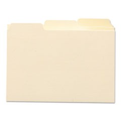 Self-Tab Card Guides, 1/3 Tab, Manila, 5 x 3, 100/Box