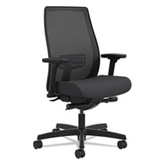 Endorse Mesh Mid-Back Work Chair, Supports Up to 300 lb, 17.5" to 21.75" Seat Height, Black