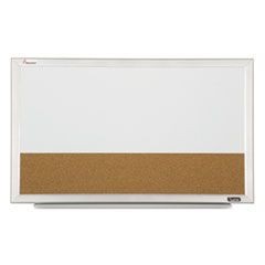 7110015680402, SKILCRAFT Cubicle Combination Boards, 22" x 32", Tan/White Surface, White Aluminum Frame