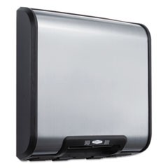 TrimLineSeries QuietDry Surface-Mounted ADA Automatic Hand Dryer, 115 V, 13.78 x 4 x 13.59, Stainless Steel/Black