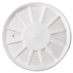 Vented Foam Lids, 8-44oz Cups, White, 50/Bag, 10 Bags/Carton