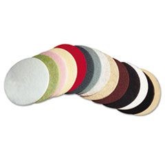 7910015012973, SKILCRAFT Spray Buffer Floor Pads, 20" Diameter, Red, 5/Box